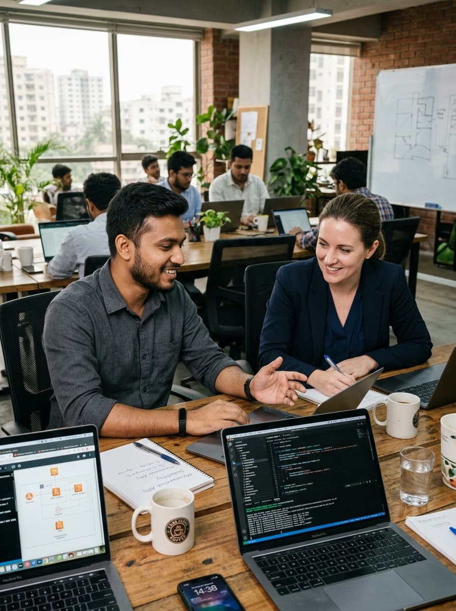 Lead developer collaborating with international client