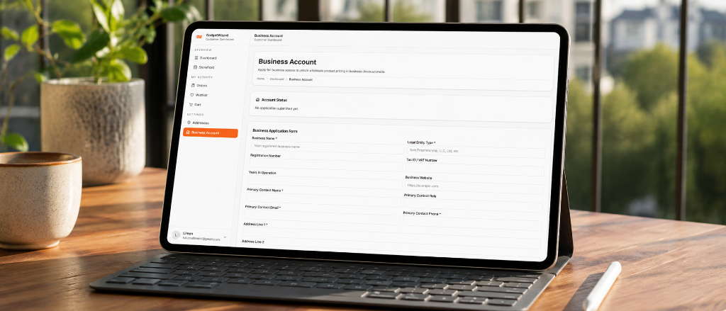 Commercial B2B Wholesale Account Hub